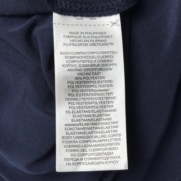 NWT Lauren Ralph Lauren Navy Blue One Shoulder Rhinestone Gown Dress Size 8 - Picture 10 of 10